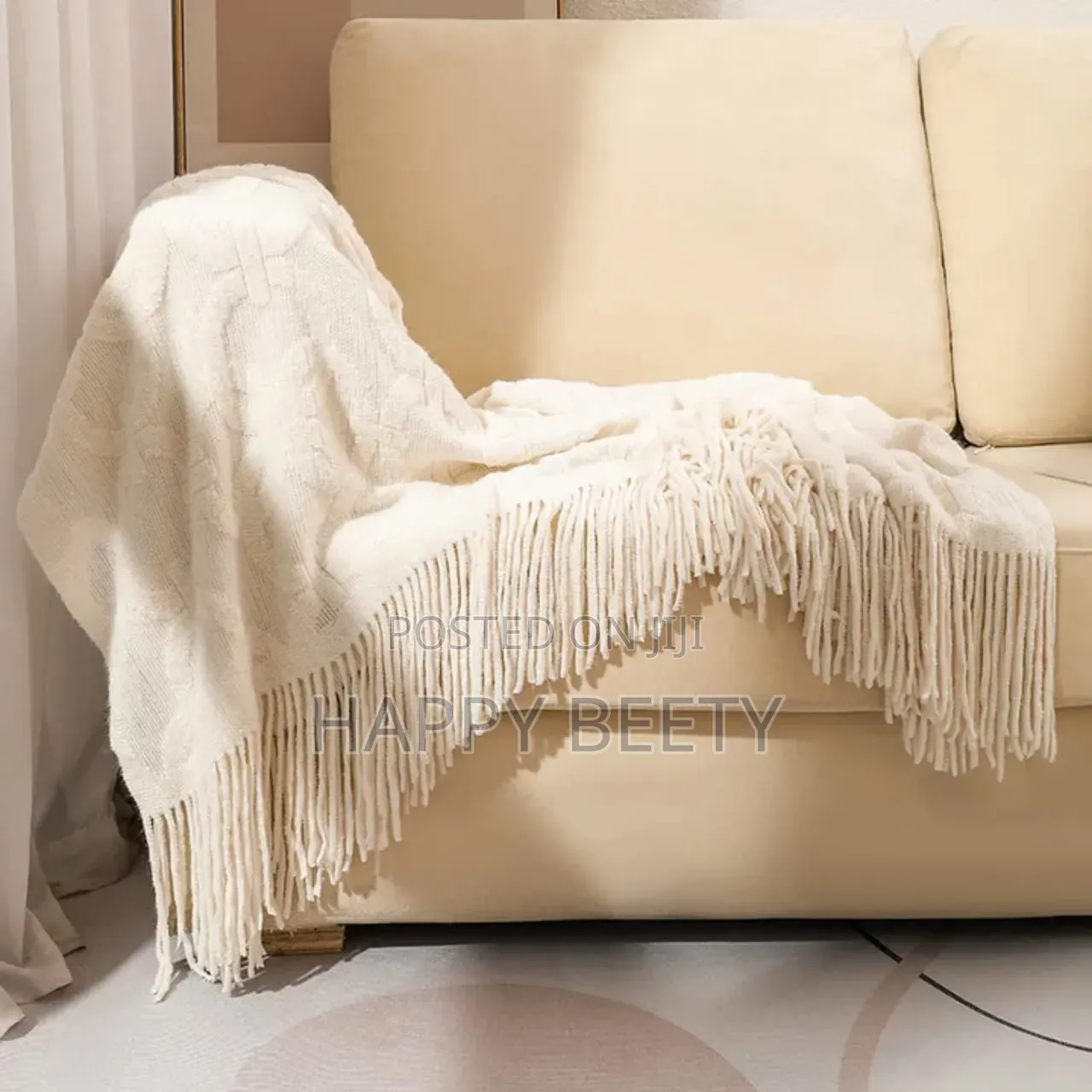 *Nordic Style Sofa Throw Blanket With Tassels*
