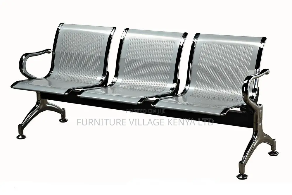 Airport Metallic Public Waiting Area Bench