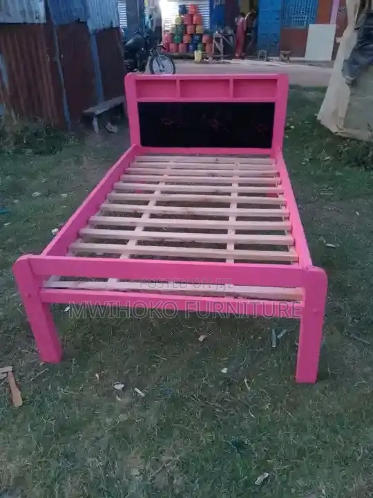 Pink Wood Bed 5x6