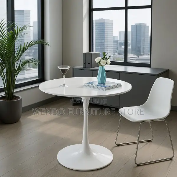 Coffee Table; Round Marble Home Living Room Dining Table