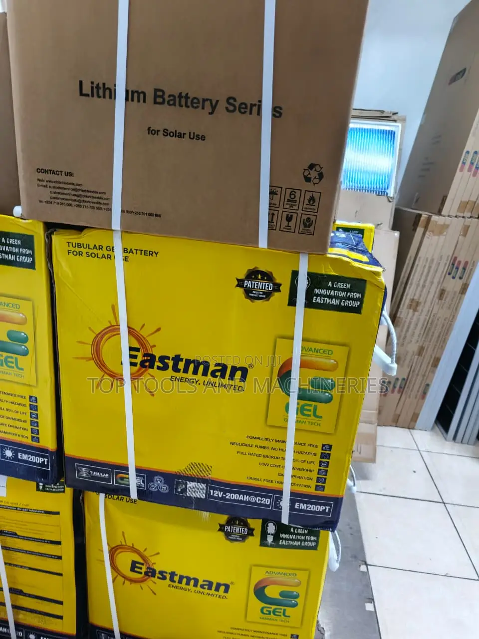 Eastman 12v 200ah Gel Battery Tall Tubular Maintenance Free
