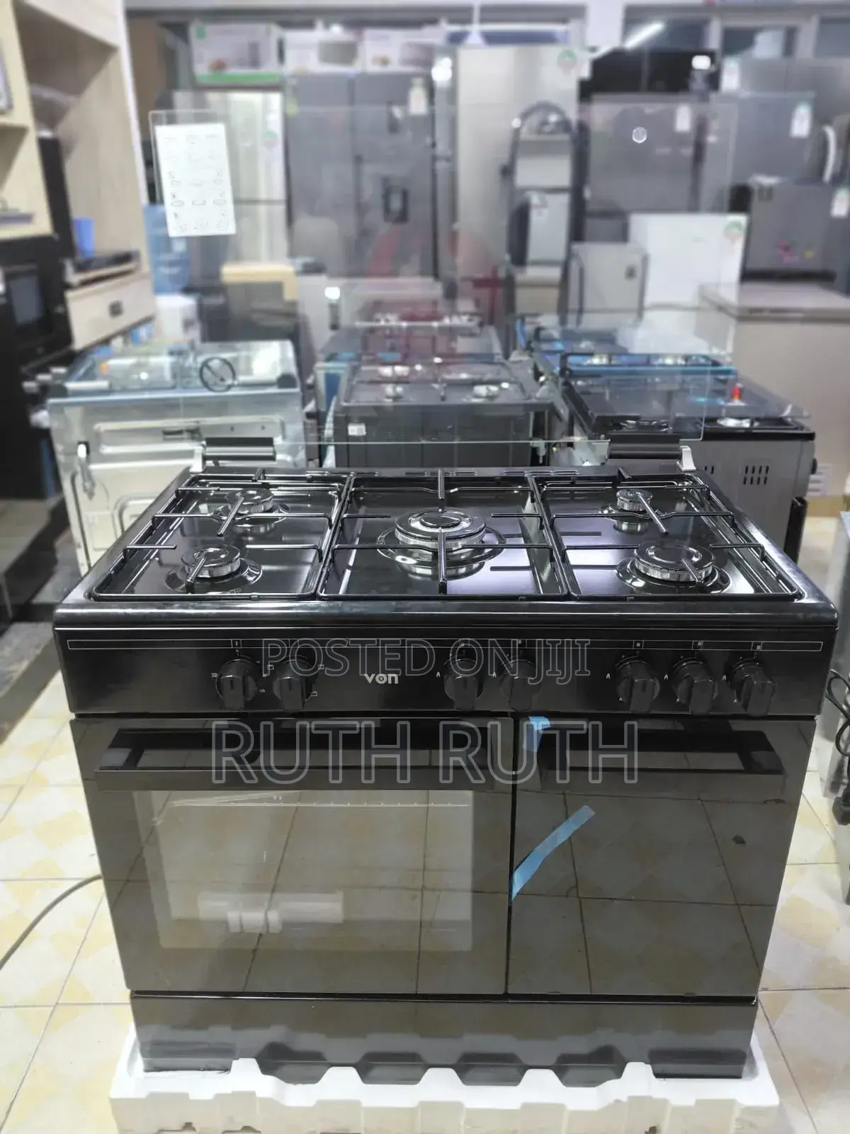 60*90 Von Freestanding Cooker 5 Gas Burners, With Electric Oven