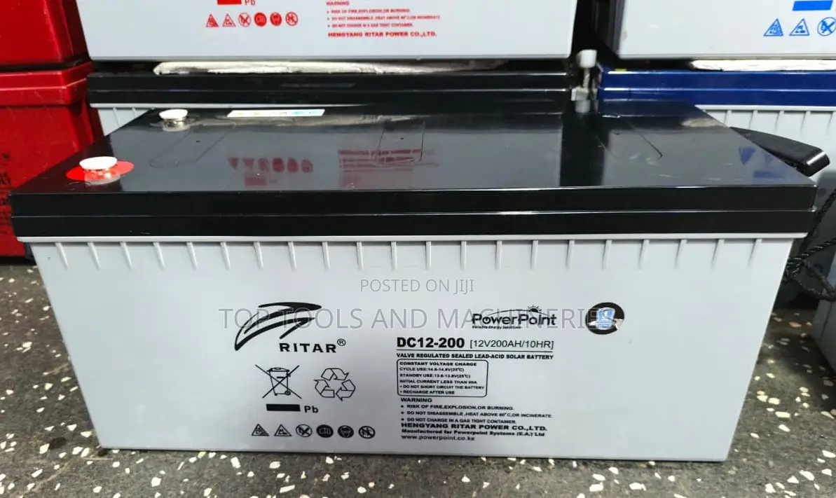 Ritar Dc 12-200 12v 200ah Maintenance Free Solar Backup Battery