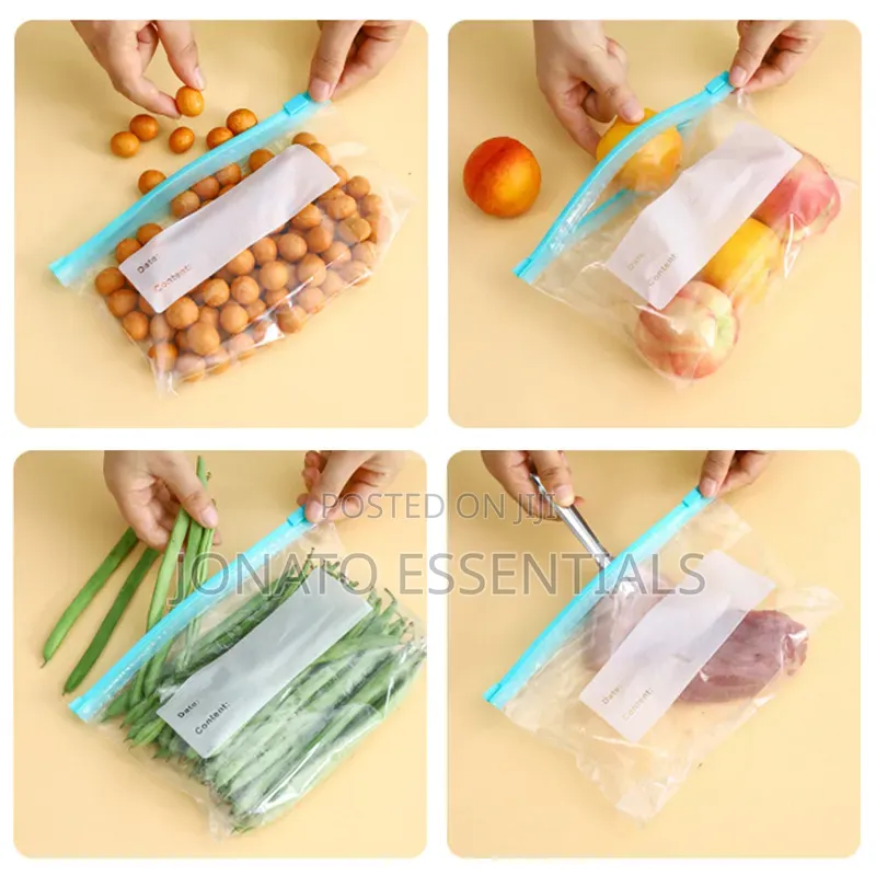 20pcs Reusable Slider Ziploc Bags 1/2kg Food Storage Pouches