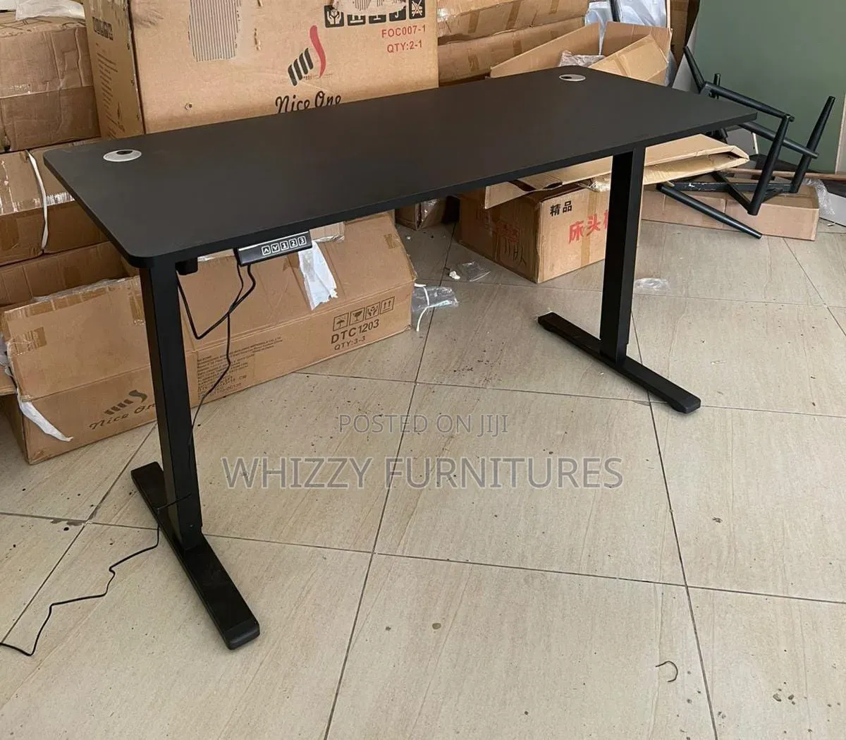 Black Adjastable Study Desk