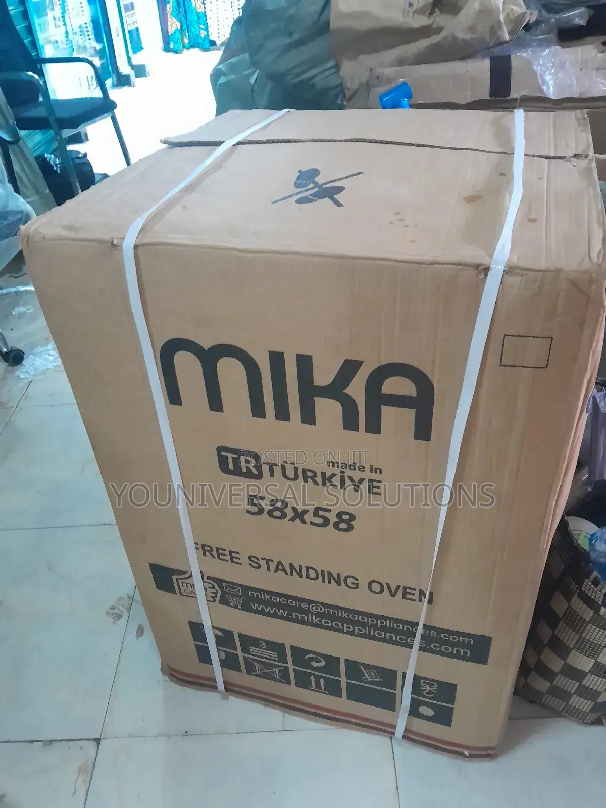 Mika Standing Cooker 58x58cm 3gas + 1electric Hotplate With Electric