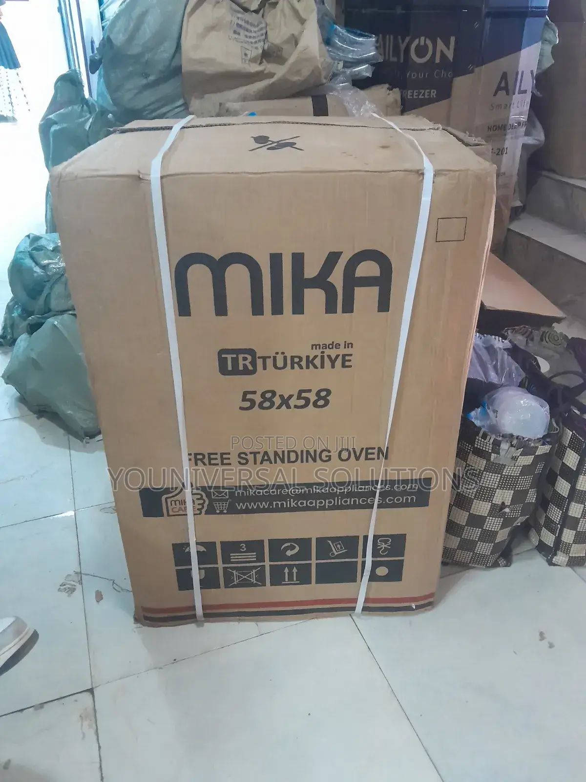 Mika Standing Cooker 58x58cm 3gas + 1electric Hotplate With Electric