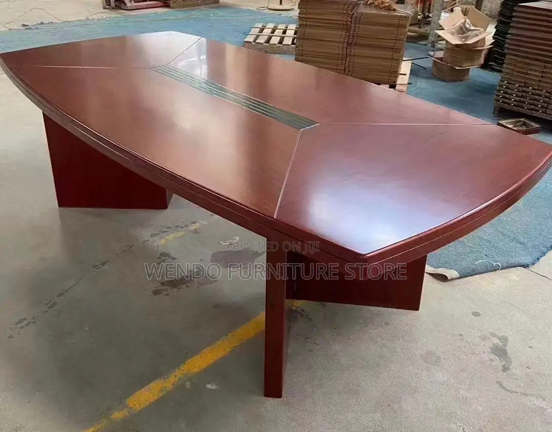 Boardroom Table; 2.4 Meters Straight Mahogany Boardroom Table