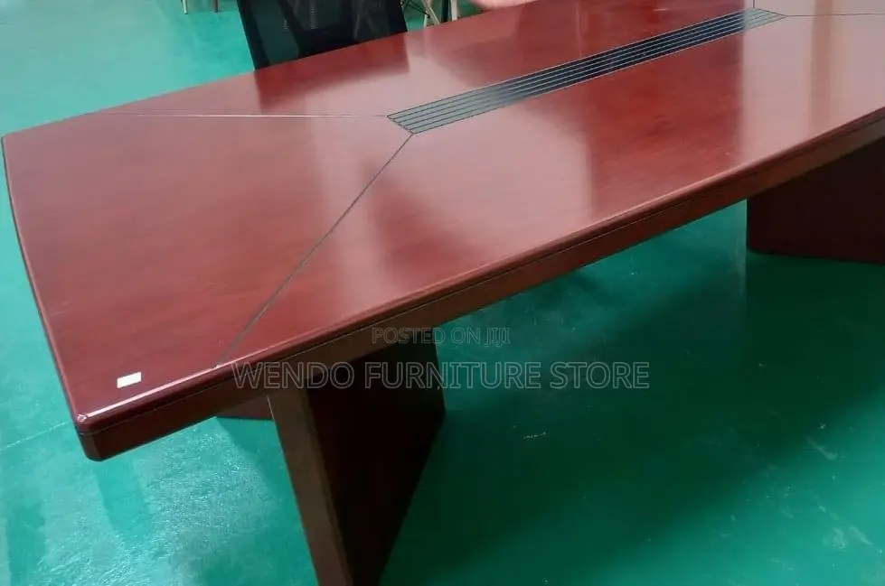 Boardroom Table; 2.4 Meters Straight Mahogany Boardroom Table