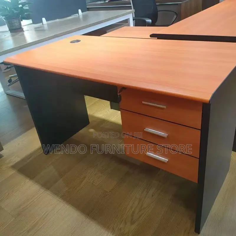 Office Desk; 1.4 Meters Brown Office Spaces Desk