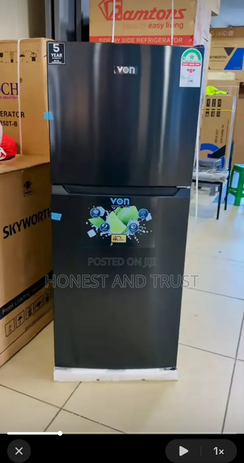 Von No Frost Fridge 182 Litres