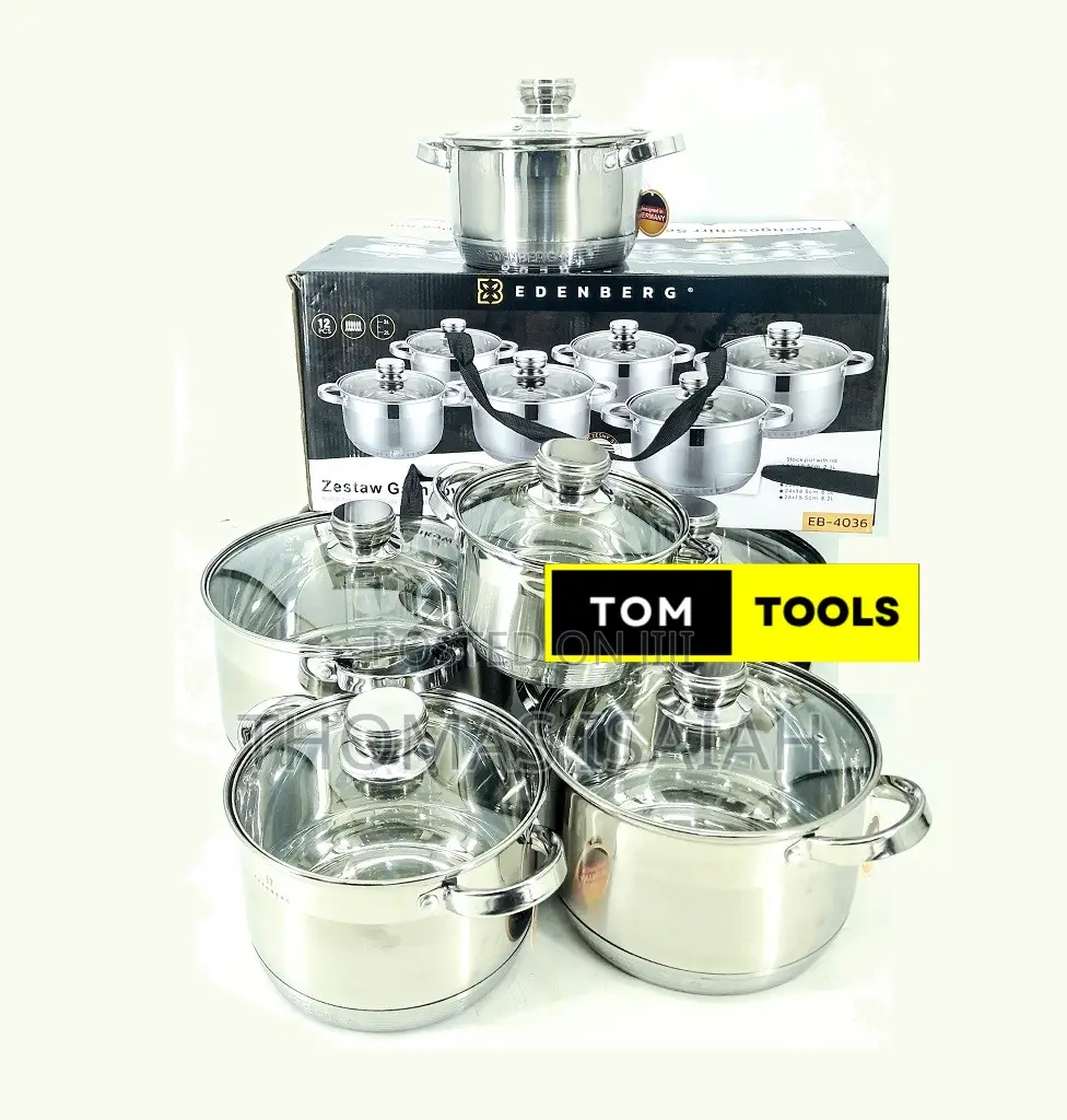 12pcs Edenberg Stainless Steel Cookware Set Eb4036