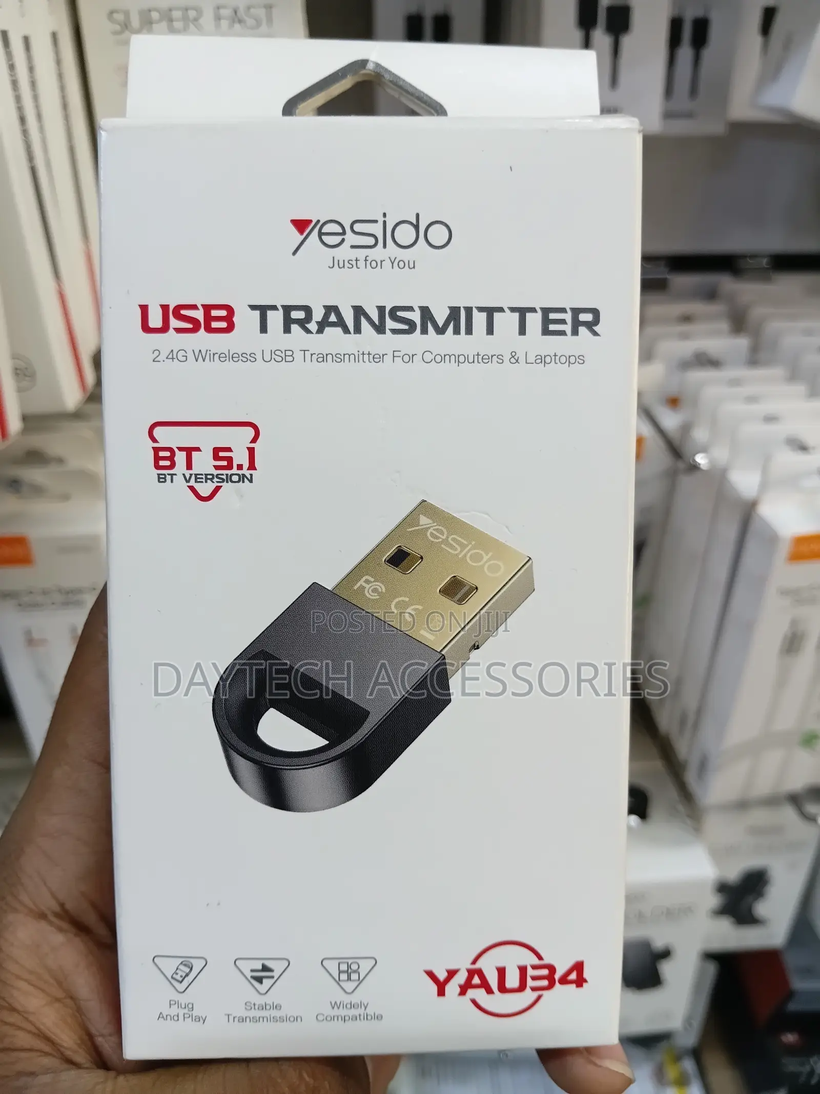 Yesido - Usb Bluetoothtransmitter Bluetoot(Yau34) for Computer Laptop.