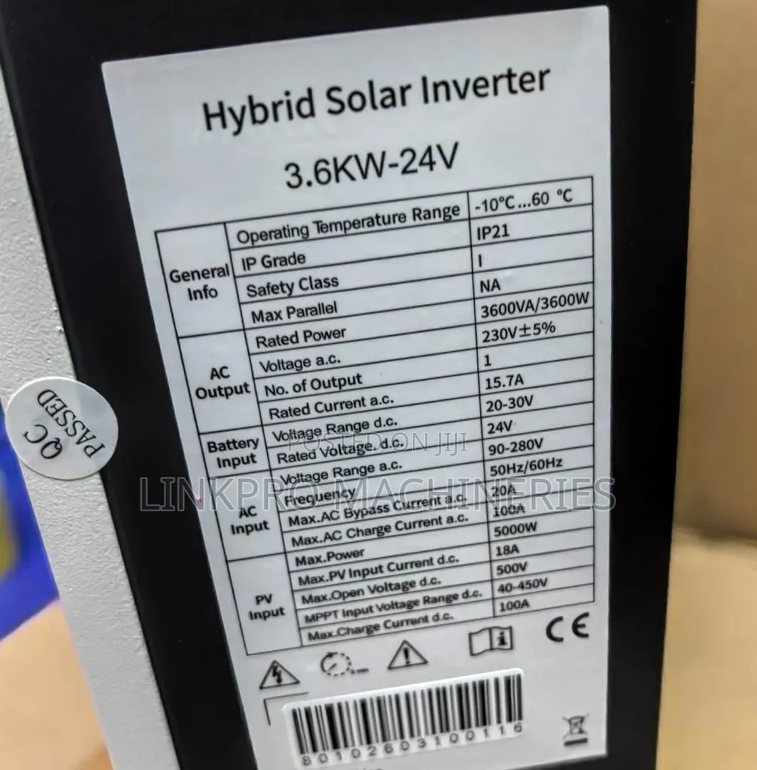 3.6kw 24volts Solarpex Hybrid Inverter