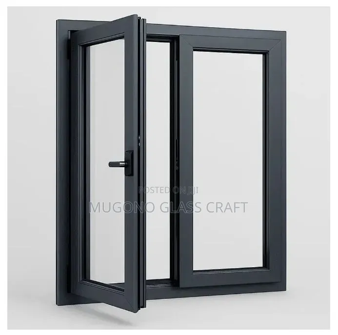 Modern Aluminium Window With Net Section and Grills