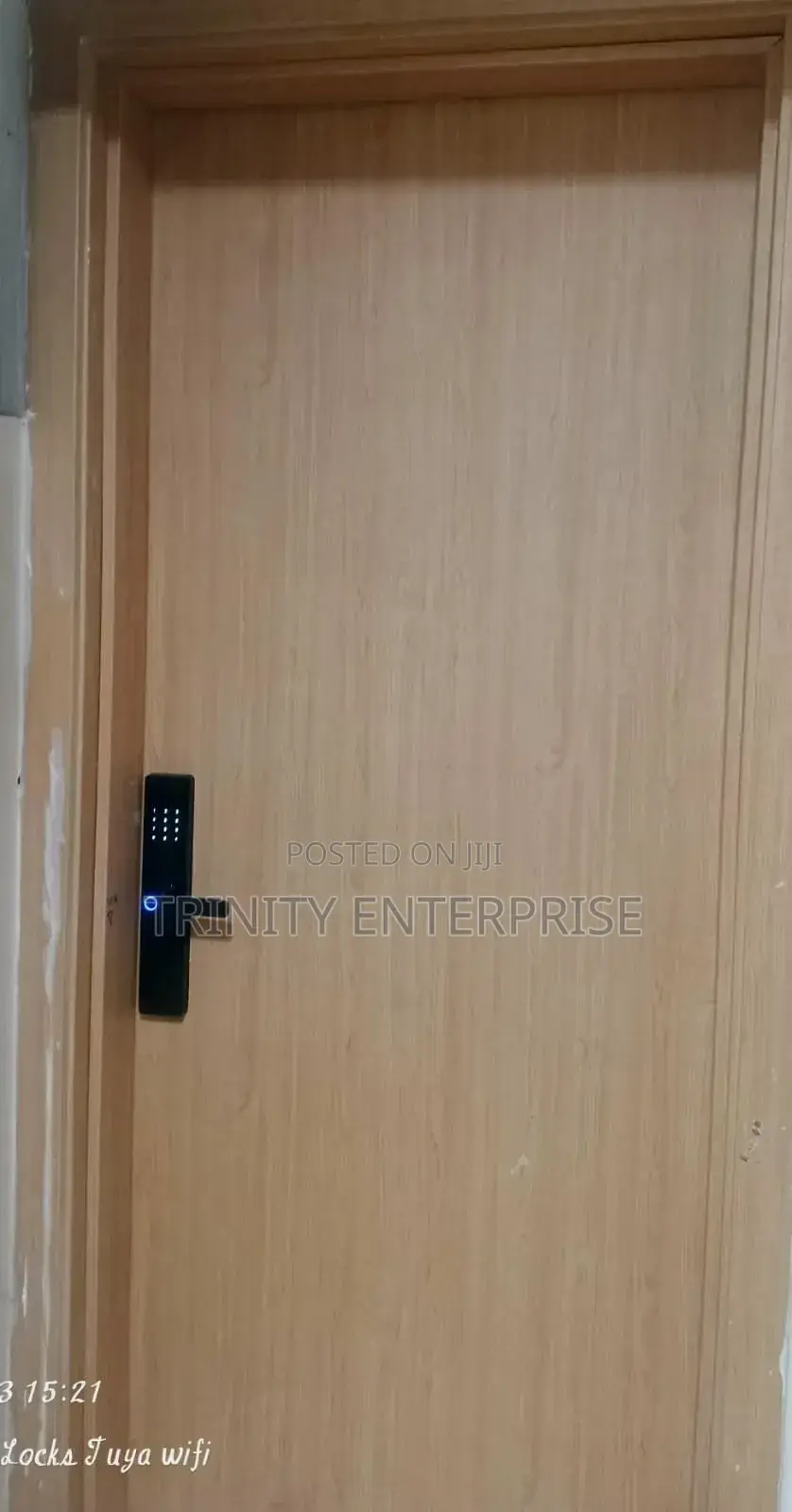 Smart Door Lock for Wooden Metal Biometric Fingerprint Tuya App