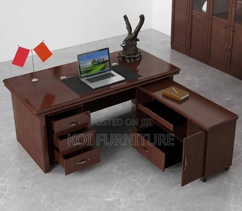 Office Desk; 1.6 Meters Executive Mahogany Senior Bosses Desk