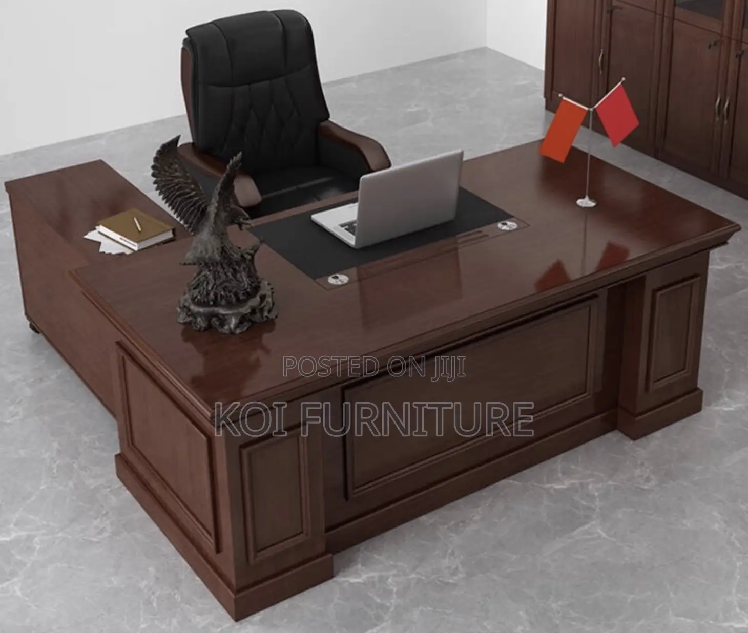 Office Desk; 1.6 Meters Executive Mahogany Senior Bosses Desk