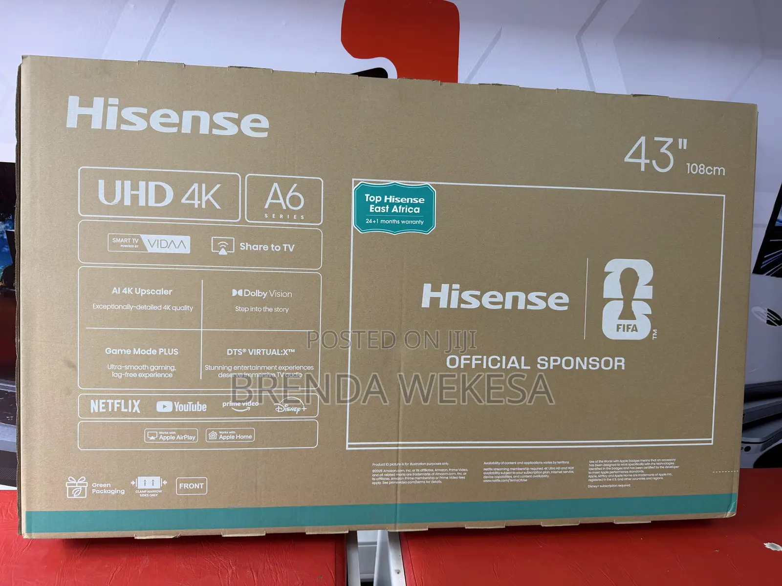 Hisense 43′′ A6q Uhd Smart Frameless Tv – 43a6qken (New Model) 2026