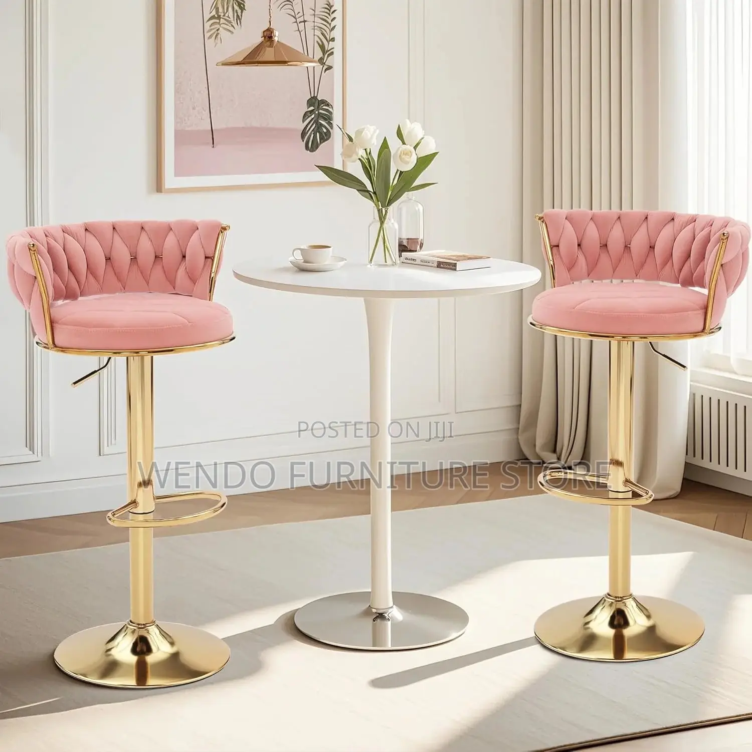 Barstools; Ergonomic Designed Leather Home Kitchen Barstools