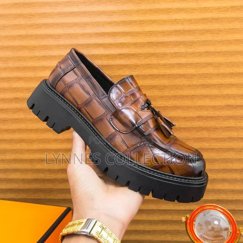 Men’S Wet Look Black Casual Shoes