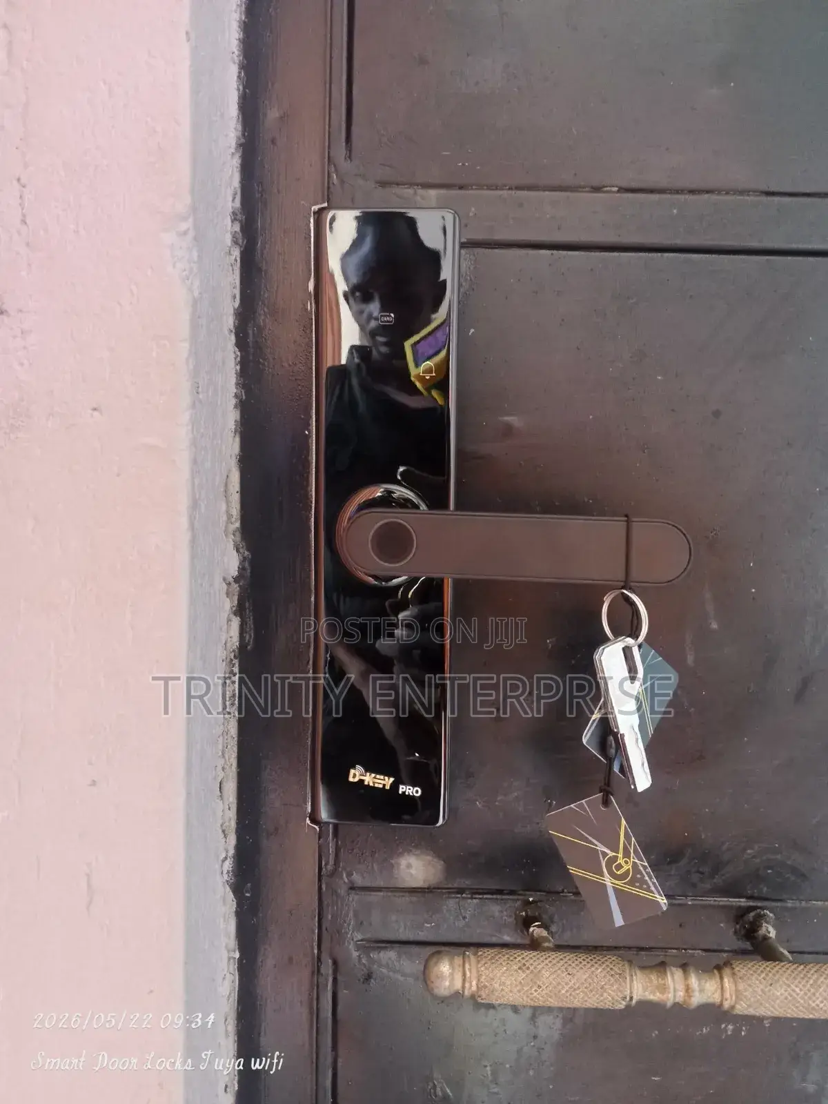 Tuya Smart Door Lock - Wifi, Fingerprint Keypad, Black