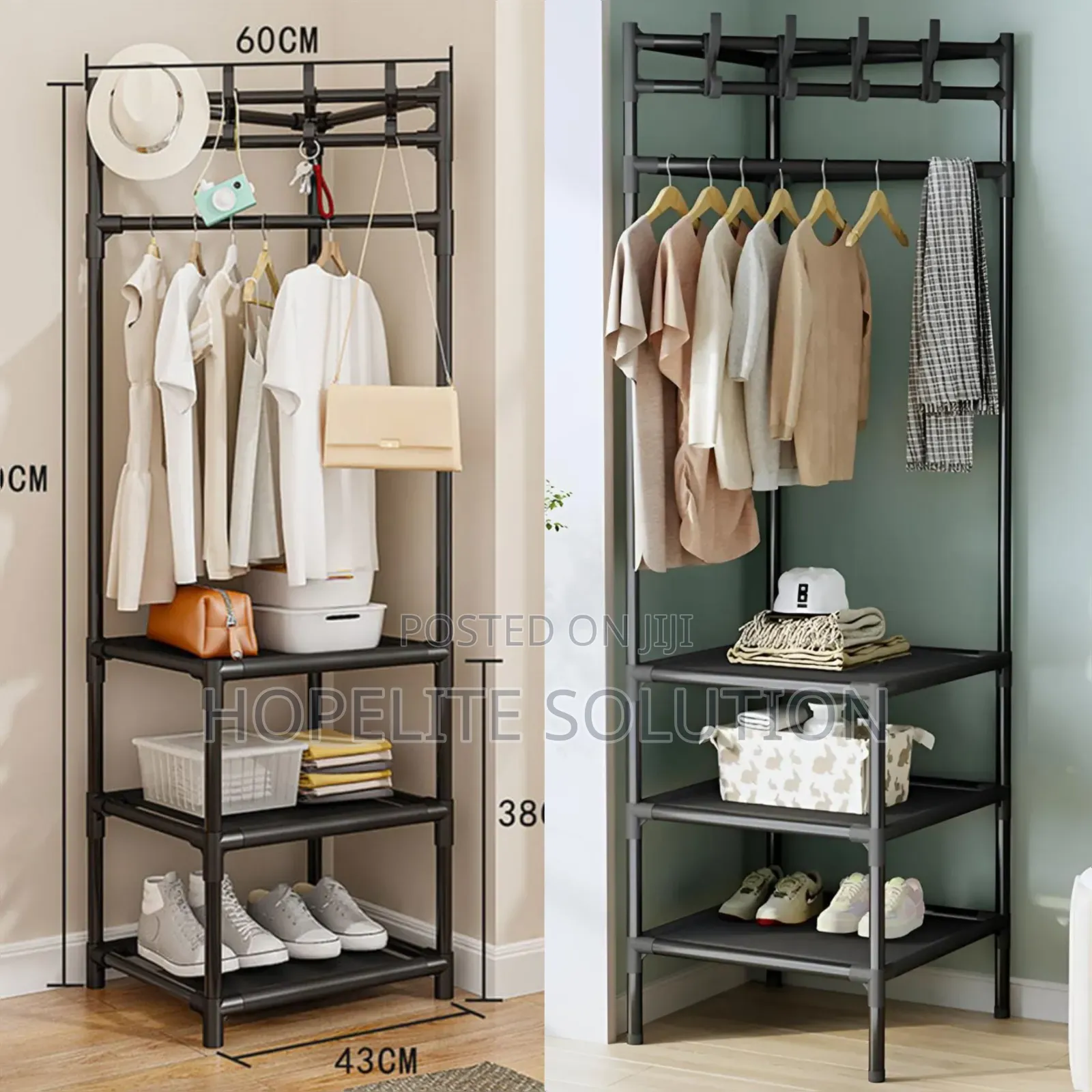3 Layer Coat Rack + Storage
