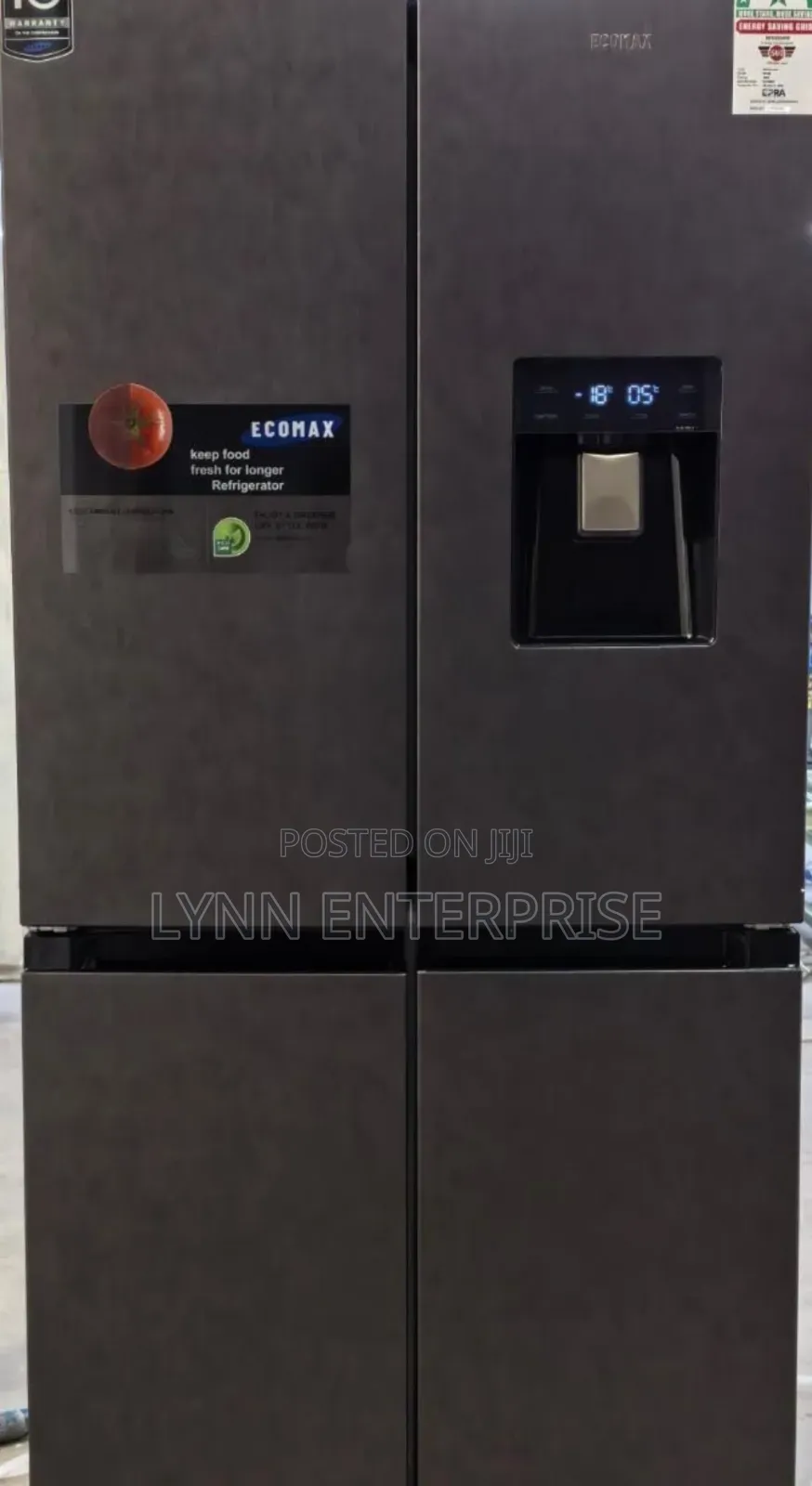 4 Door Refrigerator Ecomax 506 Litres Dark Silver