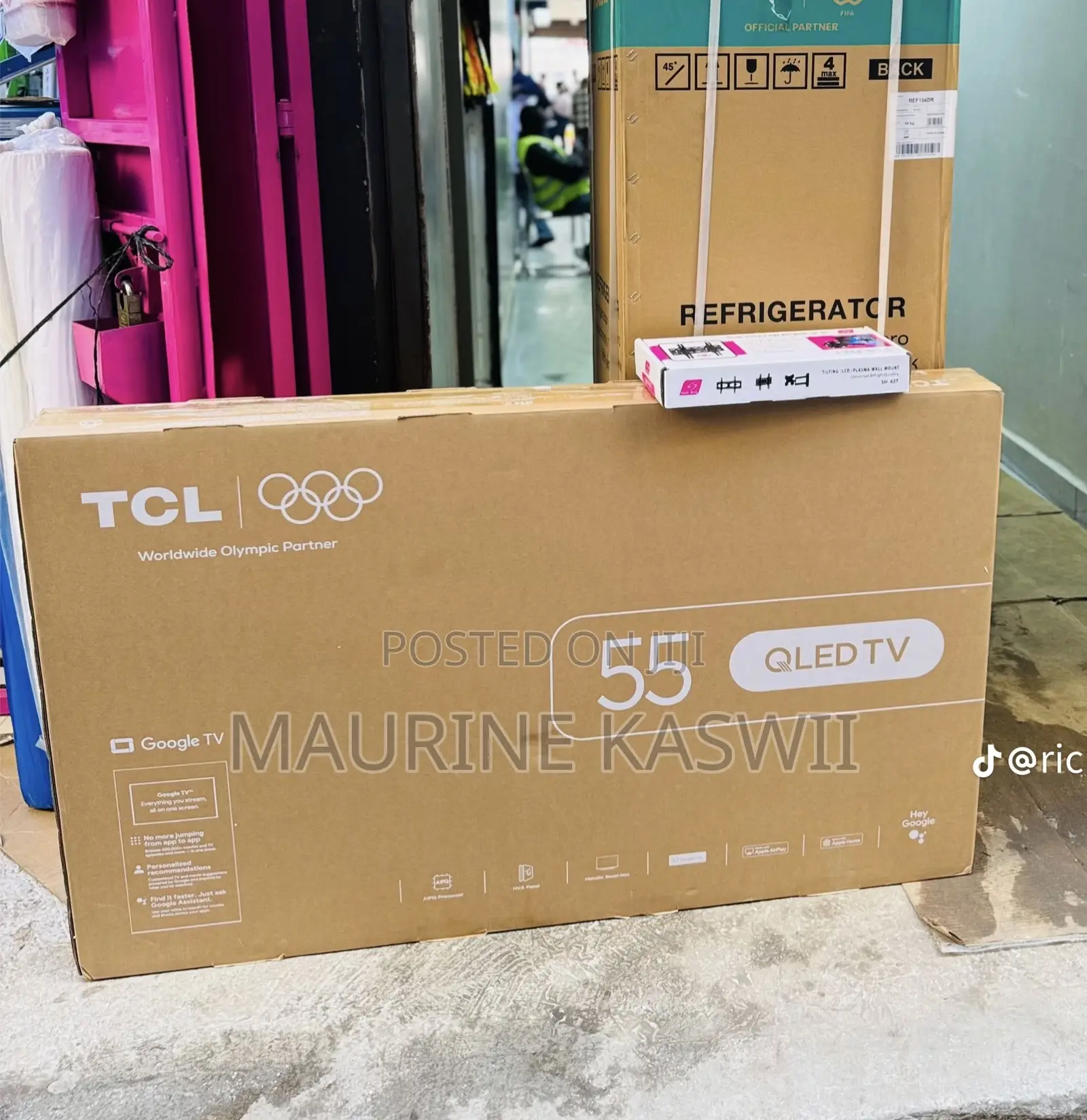 TCL 55” T6d Qled Smart With Free Wall Mount