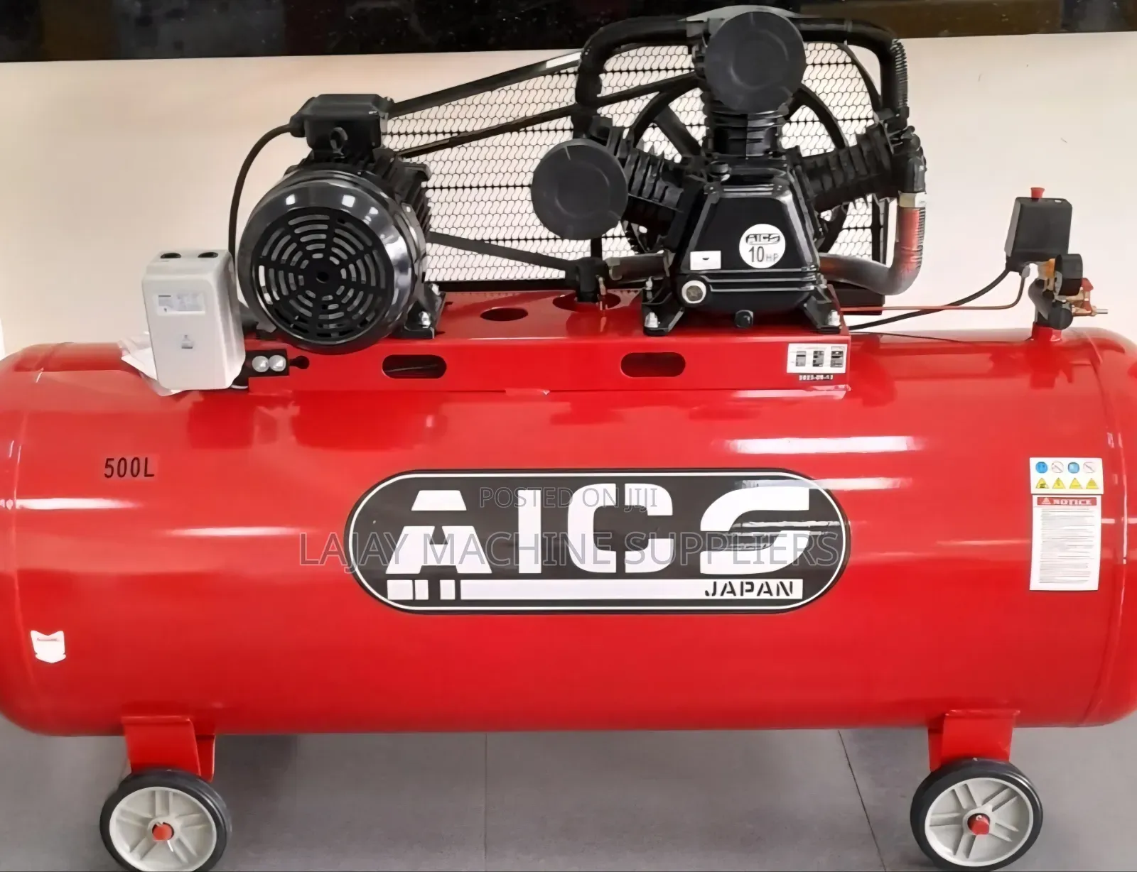 Aico Japan 500l 3-Phase 10hp Air Compressor (3 Piston)