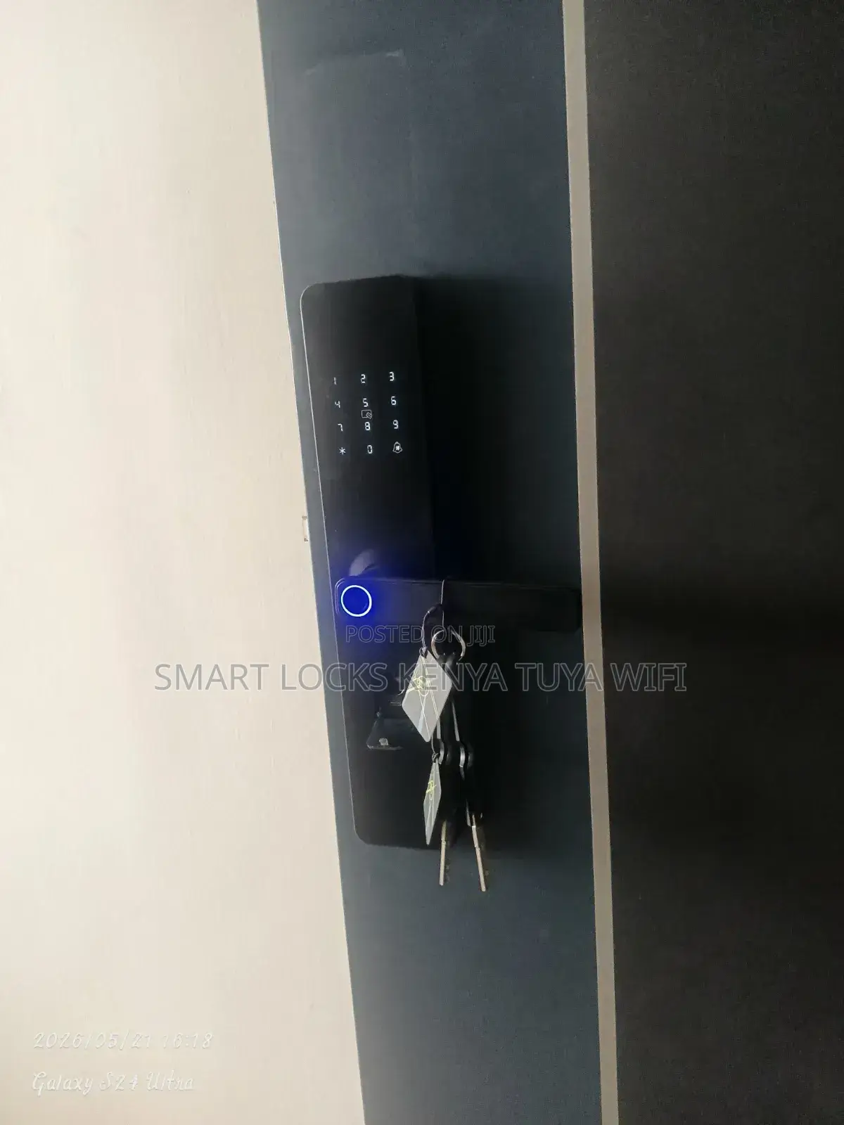 Tuya Smart Fingerprint Aluminum, Black, Fingerprints, Home Airbnb