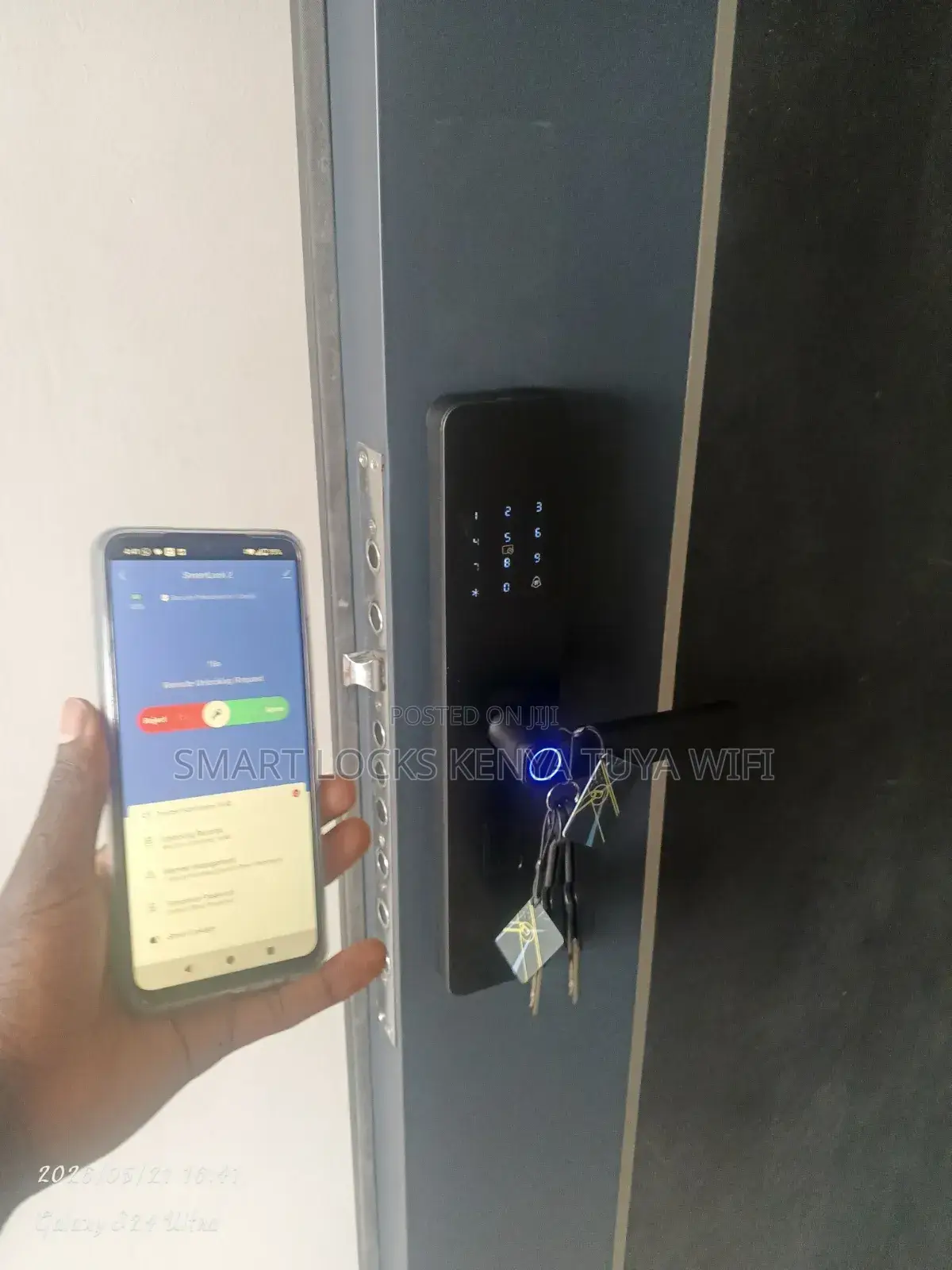 Tuya Smart Fingerprint Aluminum, Black, Fingerprints, Home Airbnb