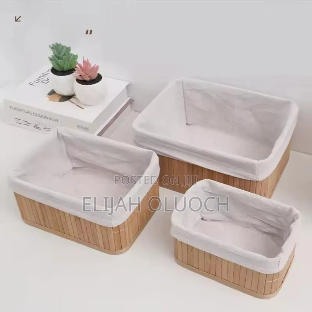 3 in 1 Hand Wooven Rattan Storage Baskets
