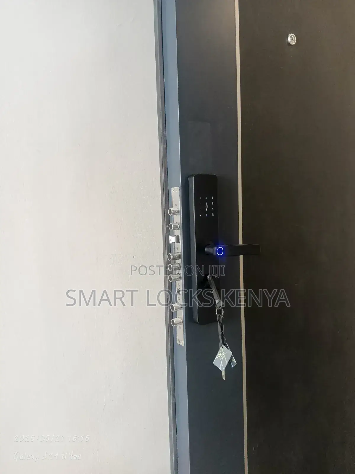 Generic Smart Digital Fingerprint Door Lock - Black Aluminum