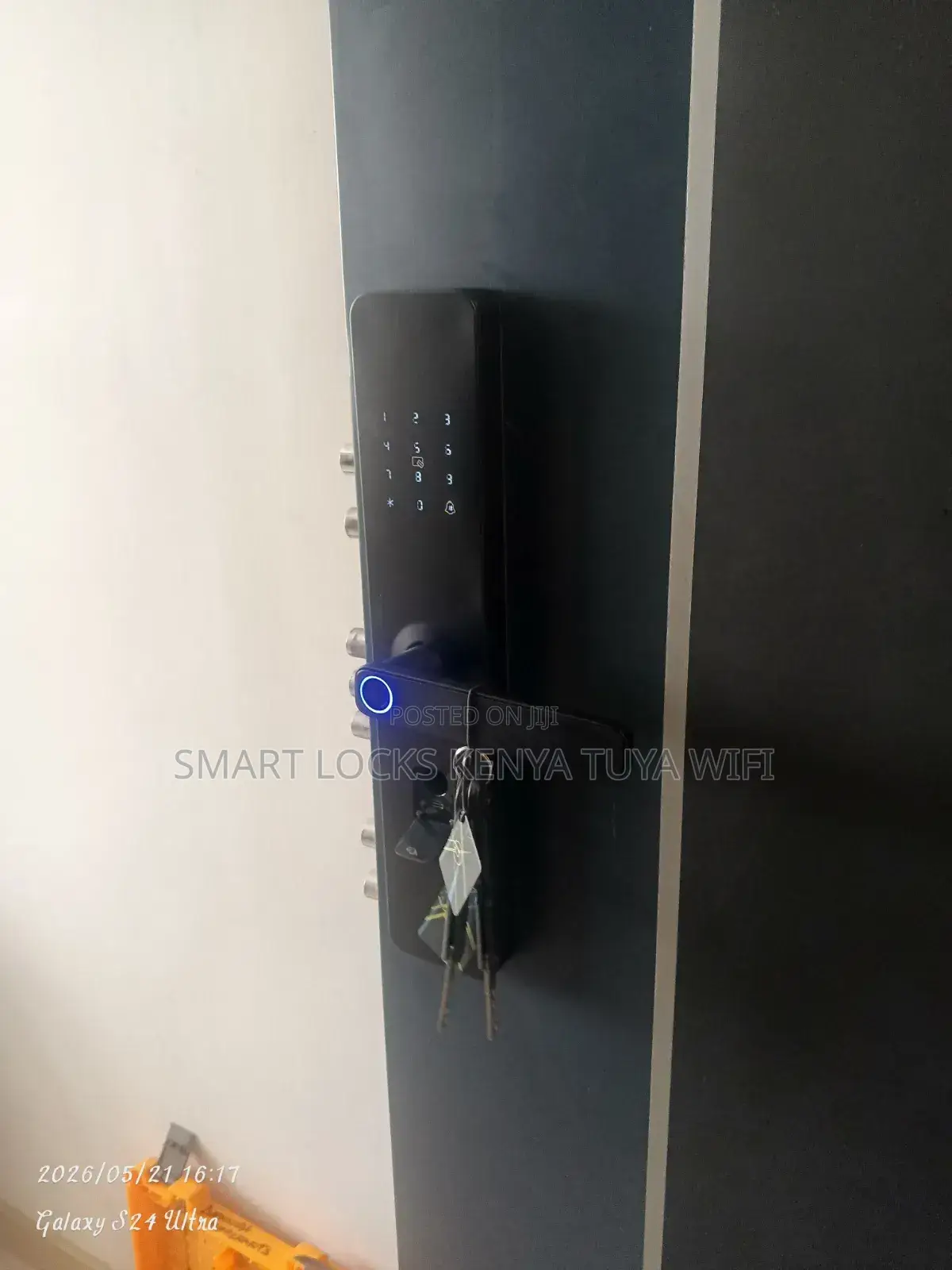 Generic Smart Digital Fingerprint Door Lock - Black Aluminum