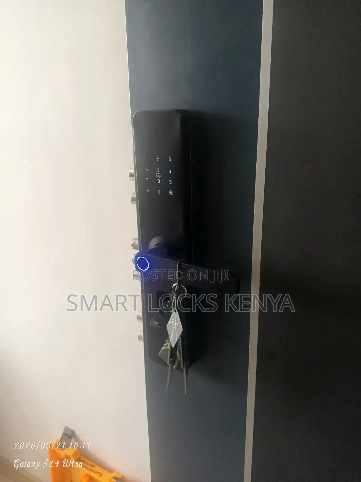 Generic Smart Digital Fingerprint Door Lock - Black Aluminum