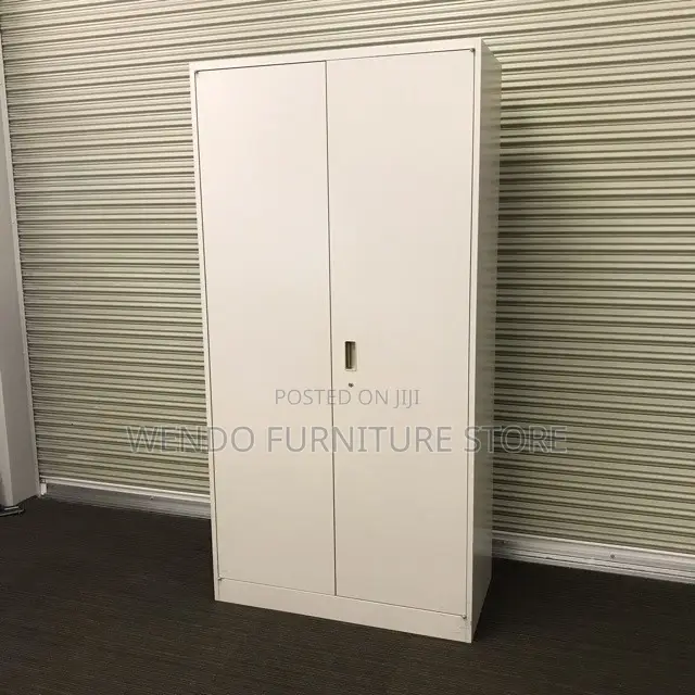 Office Cabinet; Two Door Executive Gray Files Document Storage Cabinet