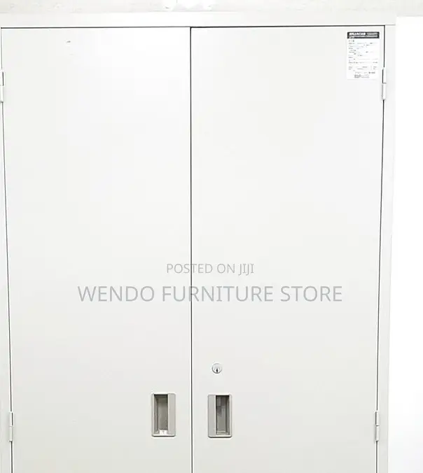 Office Cabinet; Two Door Executive Gray Files Document Storage Cabinet
