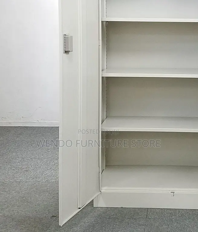 Office Cabinet; Two Door Executive Gray Files Document Storage Cabinet