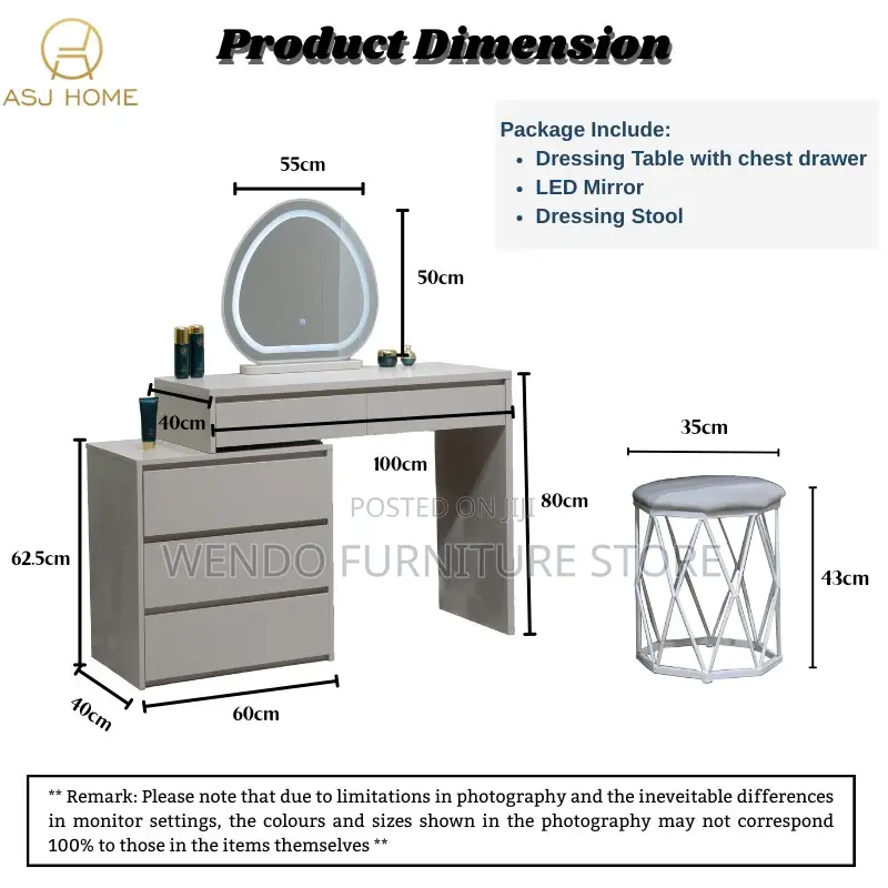 Dressers; White Bedroom Dressing Decor Vanity Set