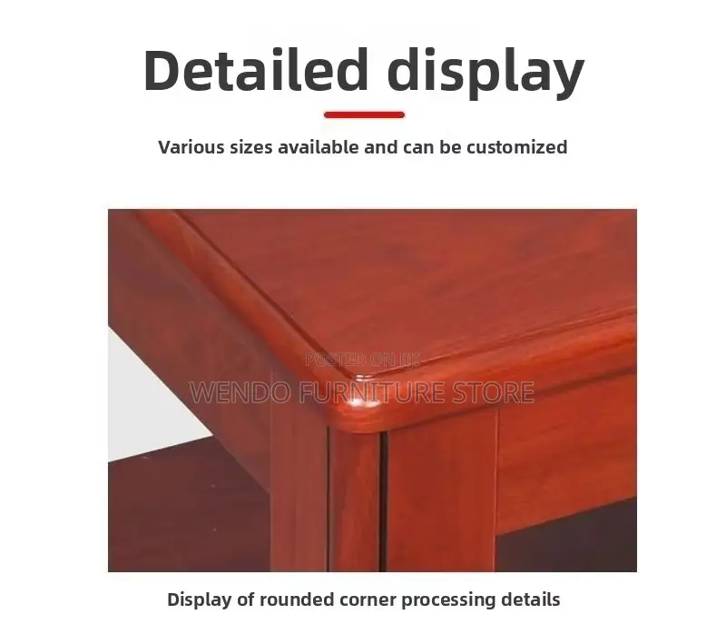 Coffee Table; Wooden Mahogany Executive Square Coffee Table