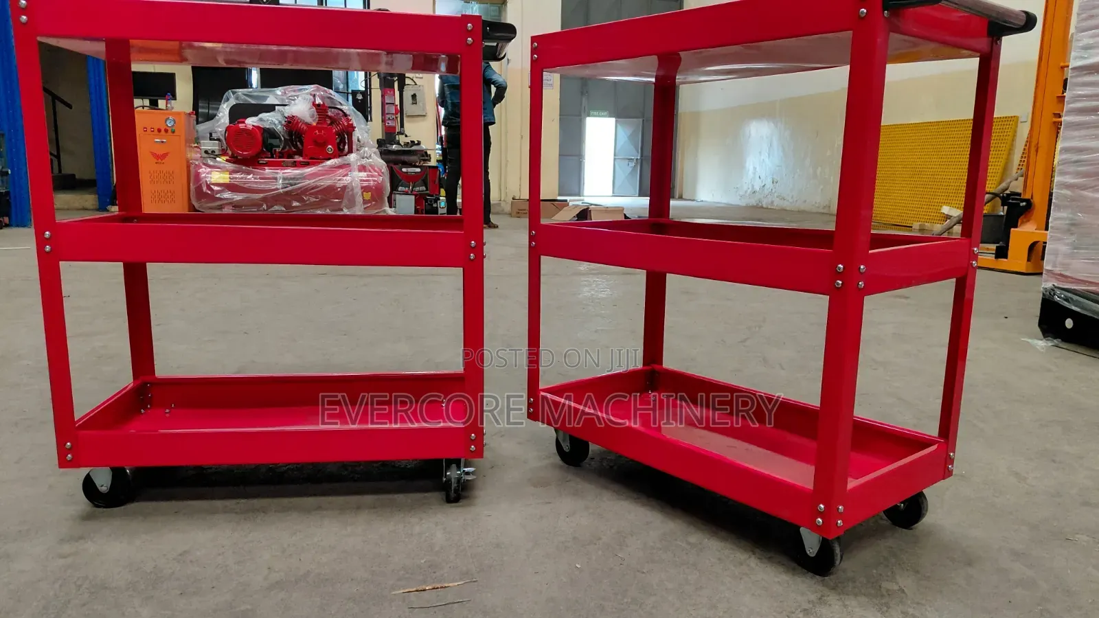 Empty 3 Drawers Toolbox Trolley Non Lockable