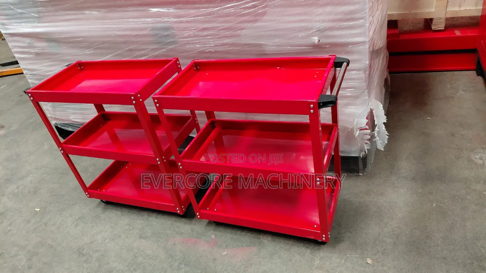 Empty 3 Drawers Toolbox Trolley Non Lockable