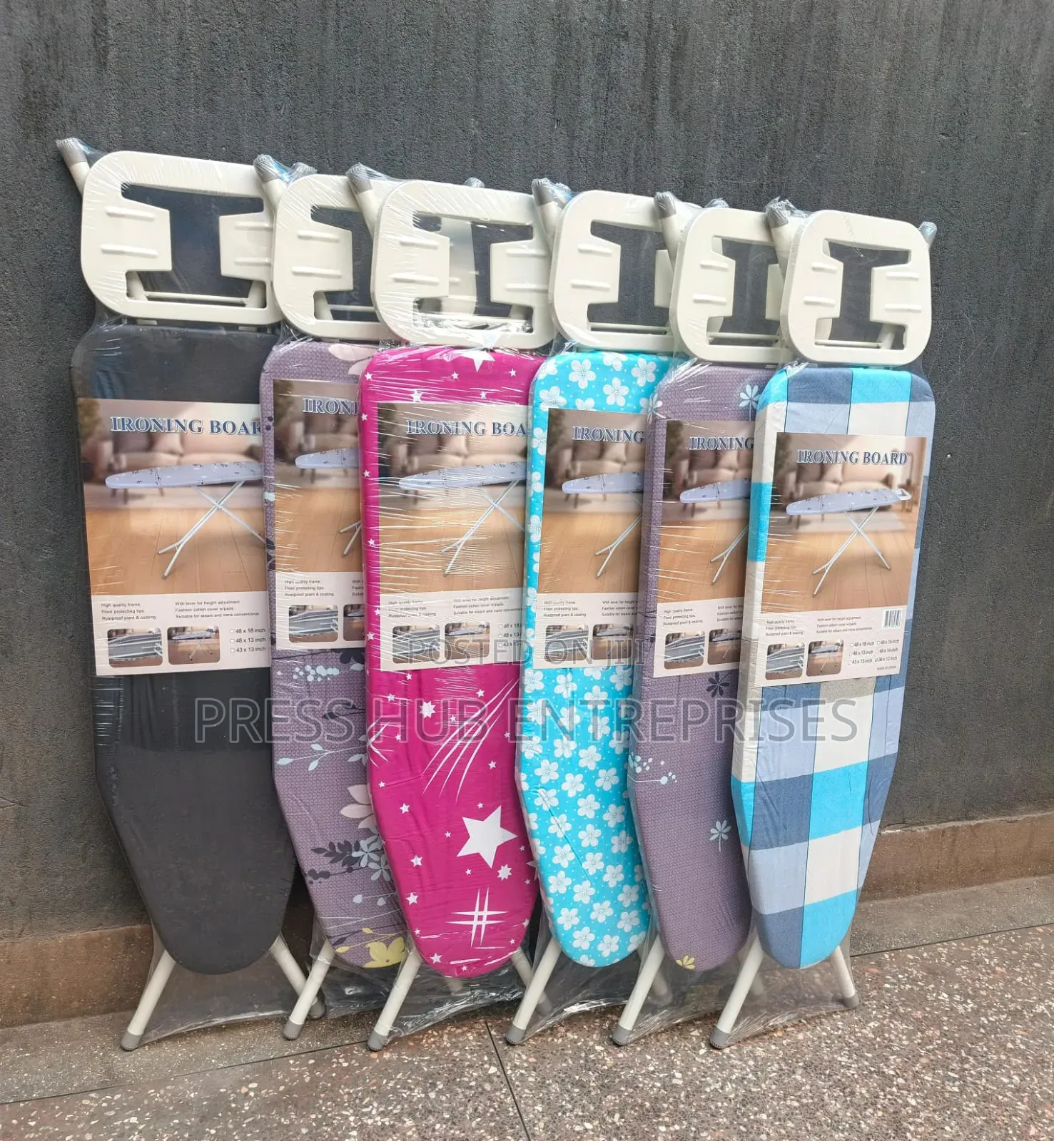 Foldable, Metallic Ironing Boards Available in Various Patterns