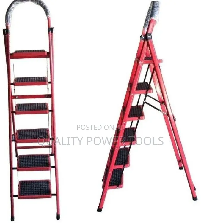 Red 6-Step Foldable Ladder