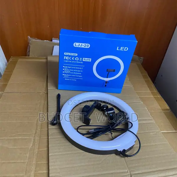 Adjustable Led Ring Light 8" With Multi-Phone Recording Support