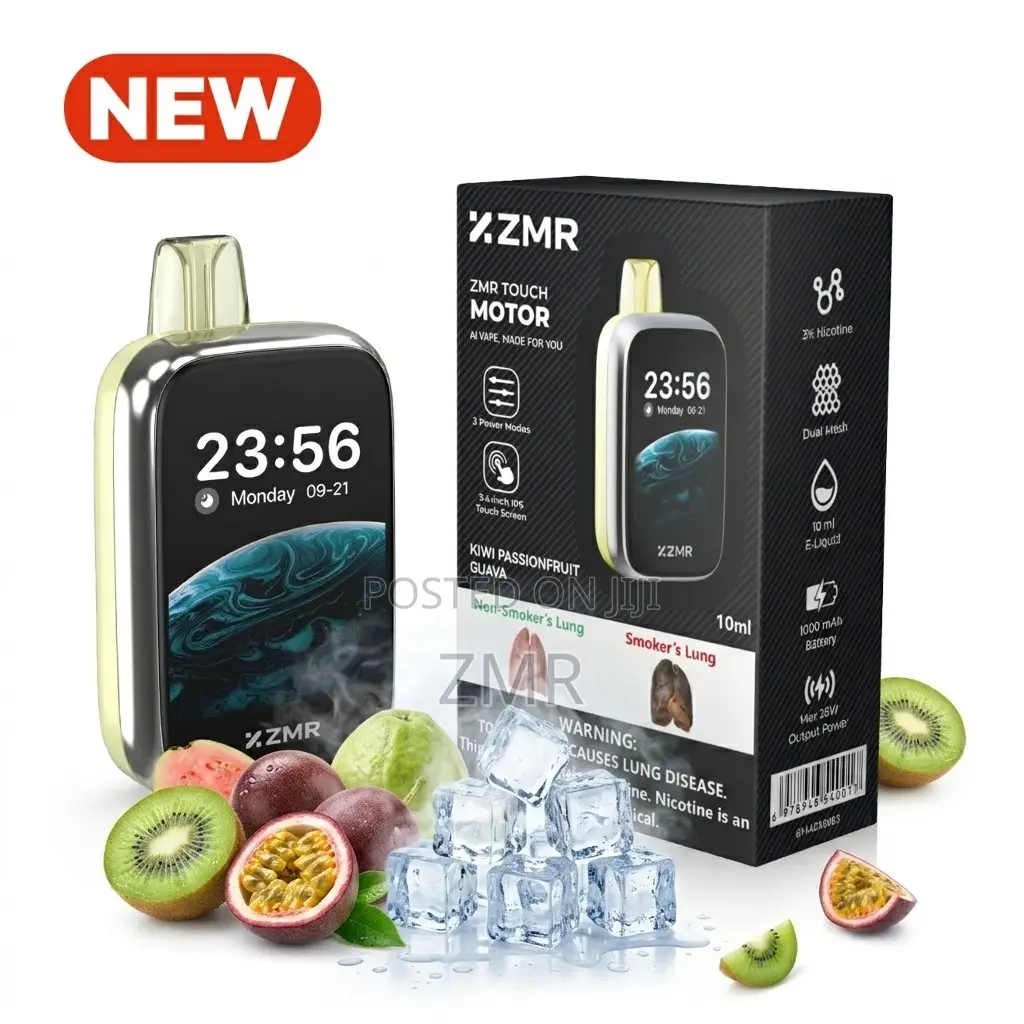ZMR 30000puffs Kiwi Passionfruit Guava Vape Rechargeable Screen Shisha