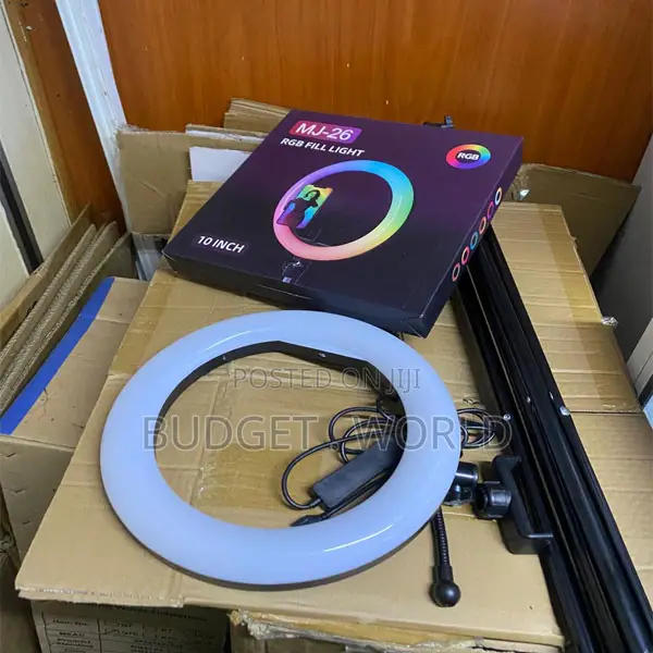RGB Video Ring Light With Adjustable Height Stand