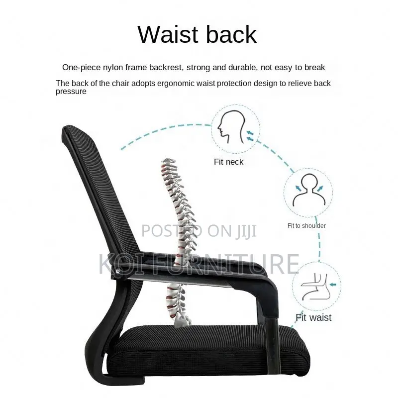 Office Chairs; Visitors Fabric Reception Office Seat With Waist Upport