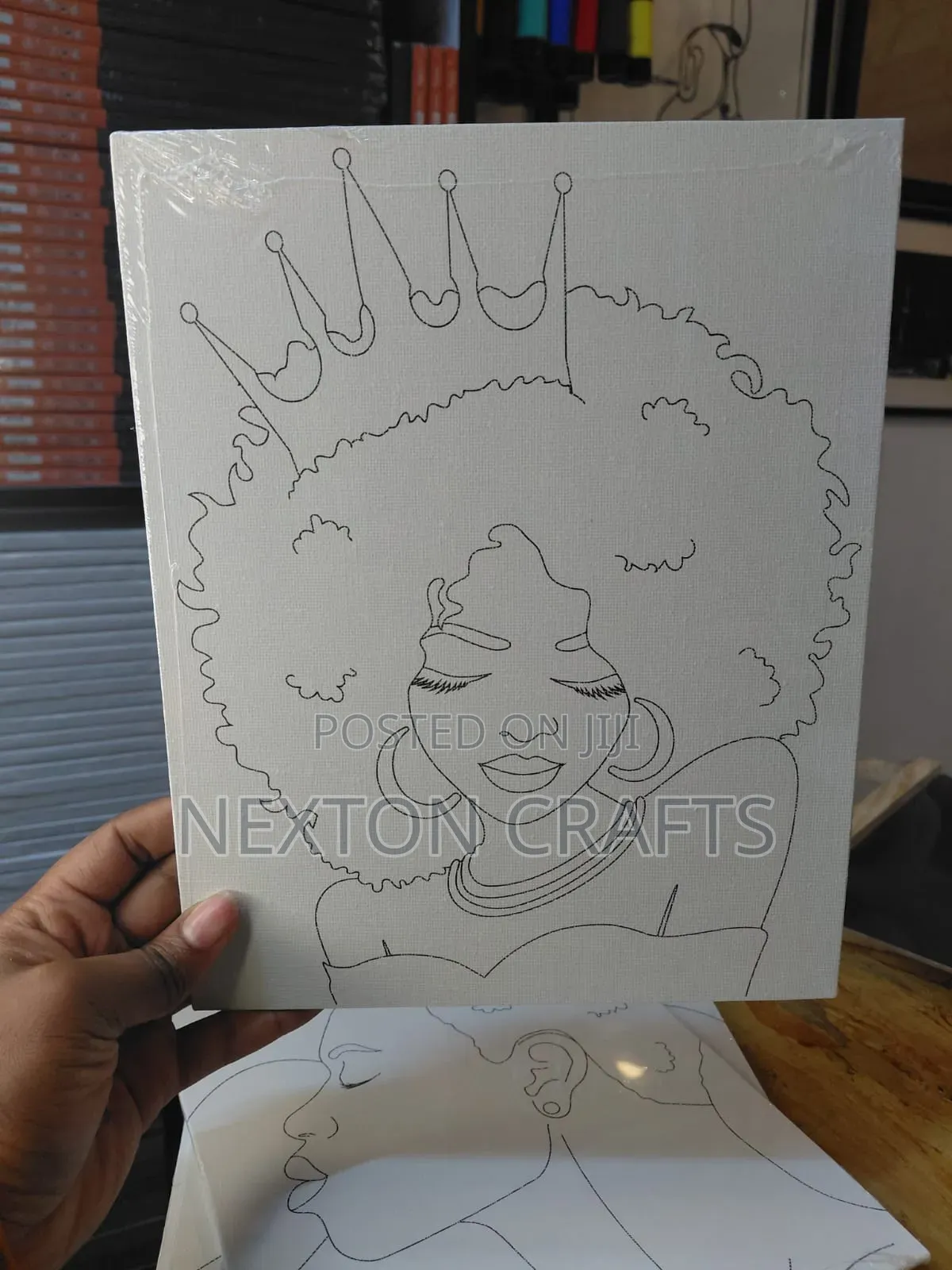 Pre Drawn Canvas Panel Lady